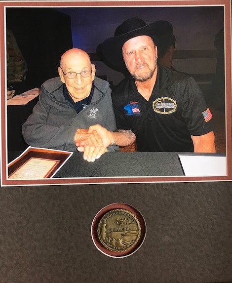 Ben Barto with Doolittle Raiders Survivor Dick Cole